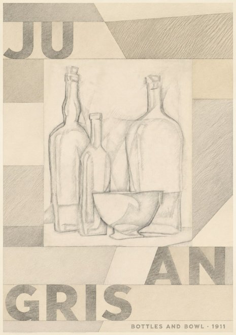 Juan Gris Bottles and Bowl No4 - Póster