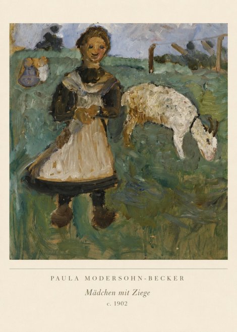 Paula Modersohn-Becker Mädchen Mit Ziege No6 - Póster