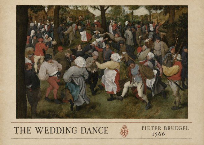 Pieter Bruegel The Wedding Dance I No4 - Póster