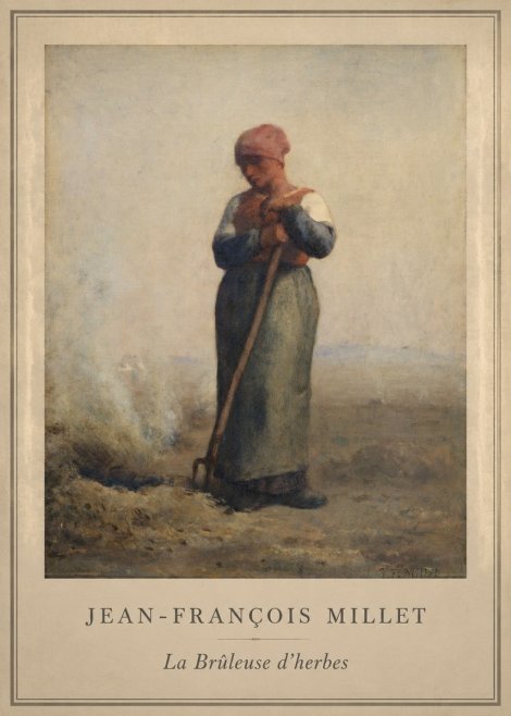 Jean-François Millet La Brûleuse D'herbes No1 - Póster
