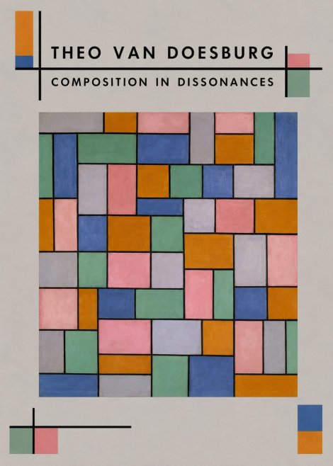 Theo van Doesburg Composition in Dissonances No3 - Póster