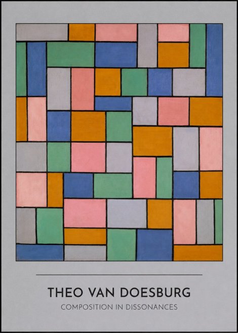 Theo van Doesburg Composition in Dissonances No4 - Póster
