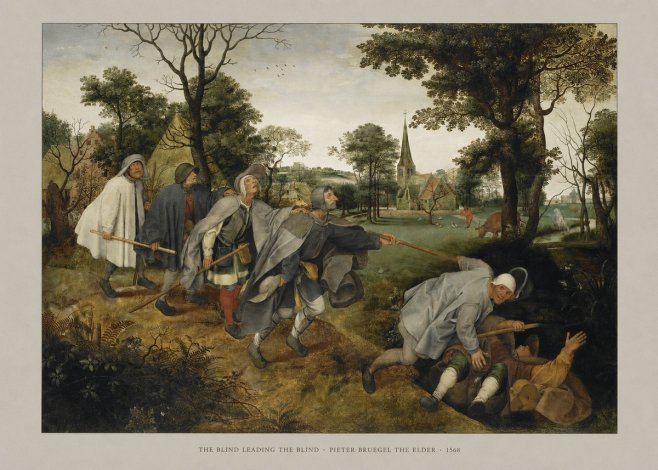 Pieter Bruegel The Blind Leading the Blind I No5 - Póster