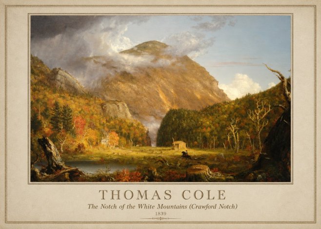Thomas Cole The Notch of the White Mountains (Crawford Notch) No3 - Póster