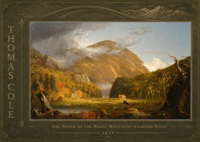 Thomas Cole The Notch of the White Mountains (Crawford Notch) No4 - Póster