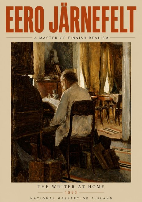 Eero Järnefelt The Writer at Home No5 - Póster