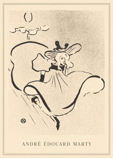 André Édouard Marty Elegant Woman with Hat No2 - Póster