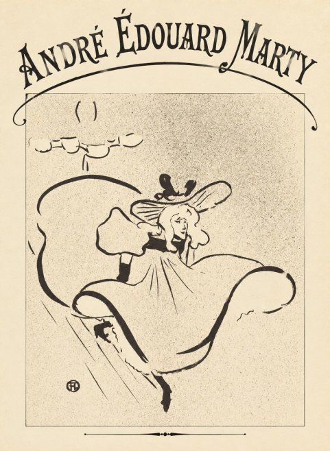 André Édouard Marty Elegant Woman with Hat No4 - Póster