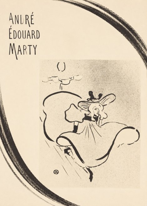 André Édouard Marty Elegant Woman with Hat No5 - Póster