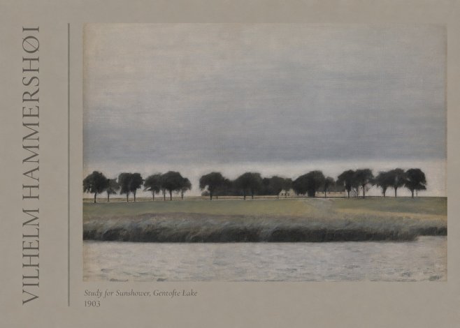 Vilhelm Hammershøi Study for Sunshower, Gentofte Lake No2 - Póster