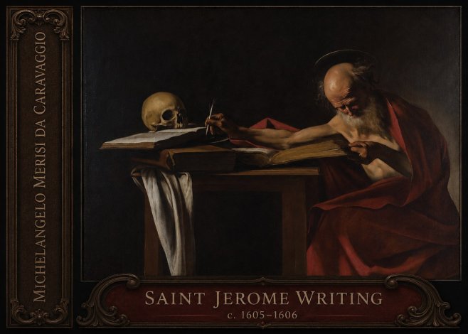 Michelangelo Merisi da Caravaggio Saint Jerome Writing I No4 - Póster
