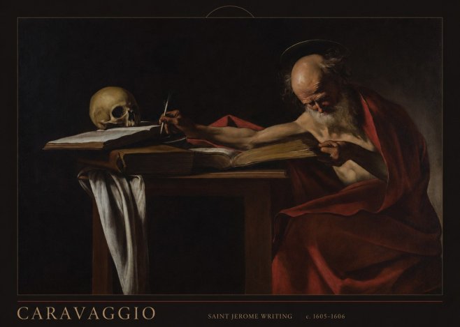Michelangelo Merisi da Caravaggio Saint Jerome Writing I No5 - Póster