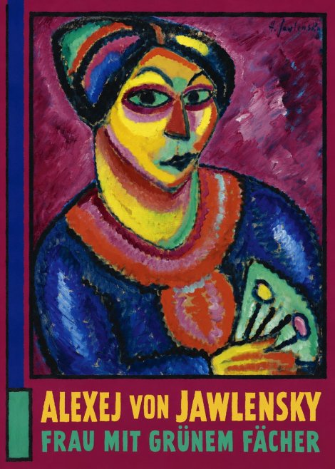 Alexej von Jawlensky Frau Mit Grünem Fächer No2 - Póster