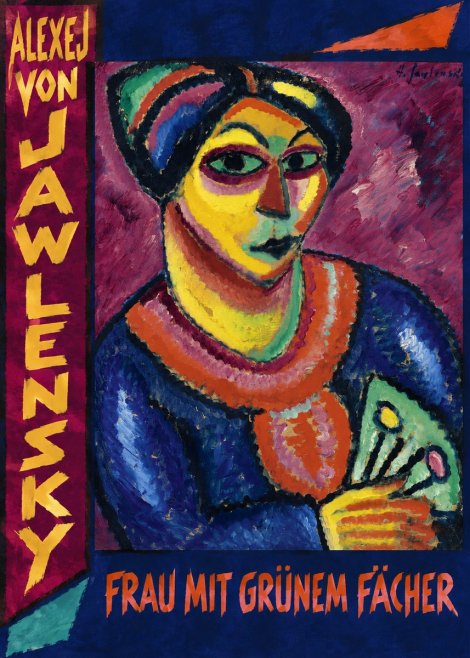 Alexej von Jawlensky Frau Mit Grünem Fächer No3 - Póster
