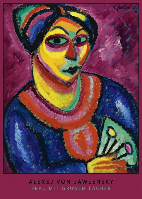 Alexej von Jawlensky Frau Mit Grünem Fächer No6 - Póster