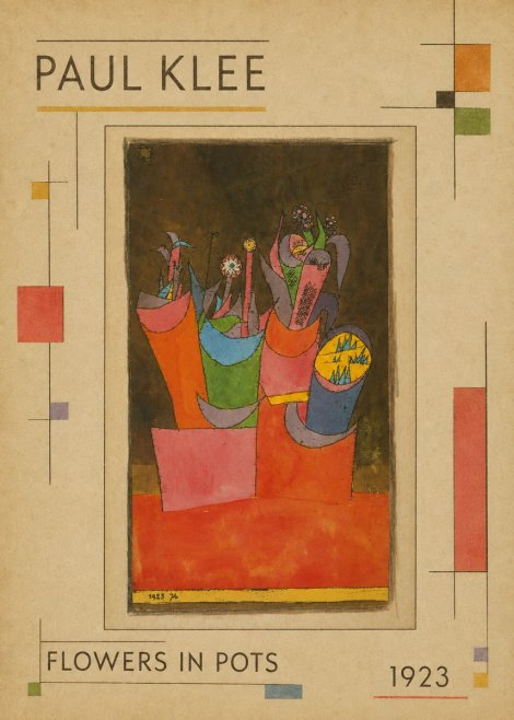 Paul Klee Flowers in Pots No1 - Póster