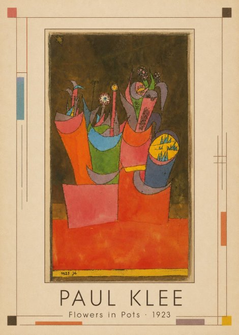 Paul Klee Flowers in Pots No6 - Póster