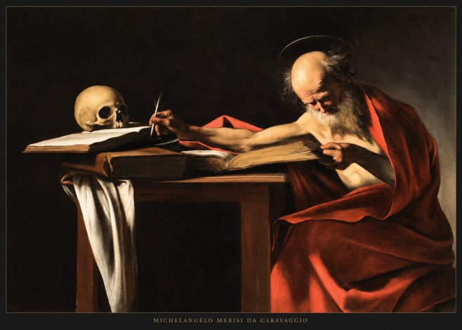 Michelangelo Merisi da Caravaggio Saint Jerome Writing II No5 - Póster