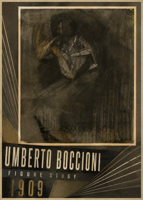 Umberto Boccioni Figure Study I No3 - Póster