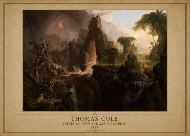 Thomas Cole Expulsion from the Garden of Eden II No1 - Póster