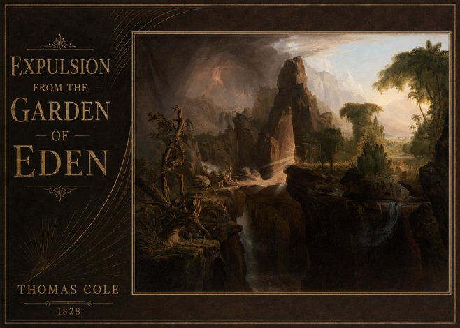 Thomas Cole Expulsion from the Garden of Eden II No2 - Póster