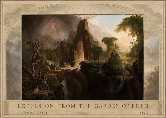 Thomas Cole Expulsion from the Garden of Eden II No3 - Póster