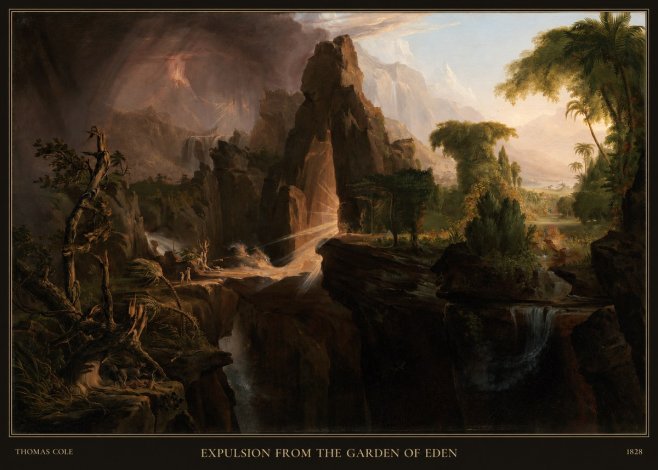 Thomas Cole Expulsion from the Garden of Eden II No5 - Póster