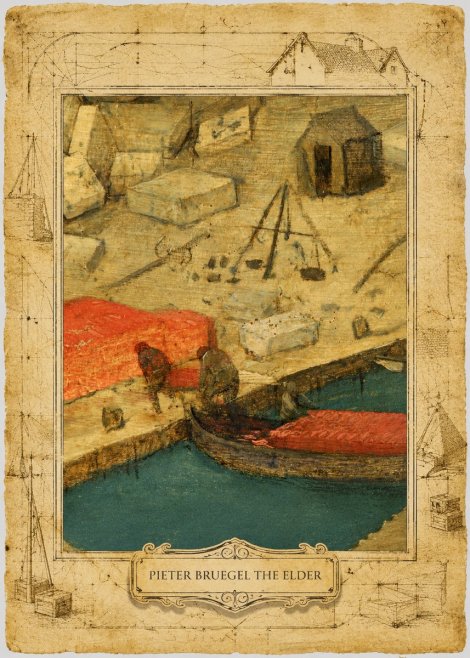 Pieter Bruegel A Harbor Scene Detail No3 - Póster