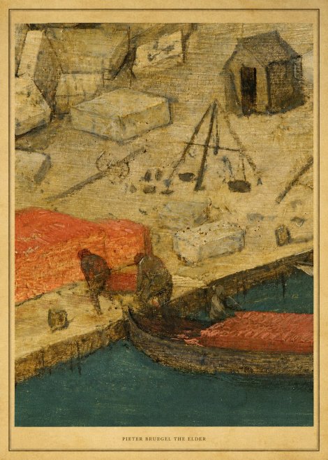 Pieter Bruegel A Harbor Scene Detail No4 - Póster