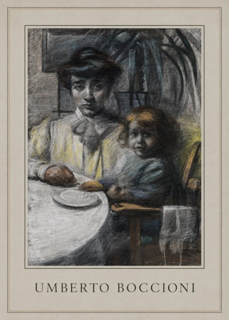 Umberto Boccioni Mother and Sister No5 - Póster