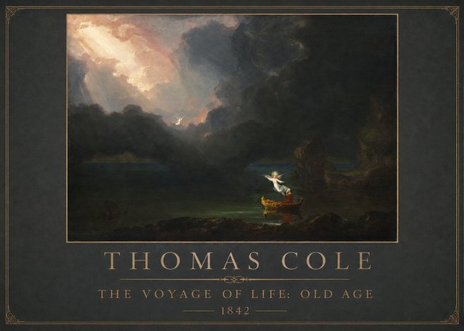 Thomas Cole The Voyage of Life: Old Age III No1 - Póster