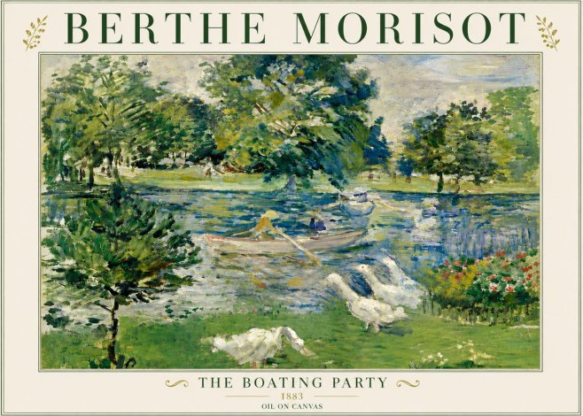 Berthe Morisot The Boating Party No6 - Póster