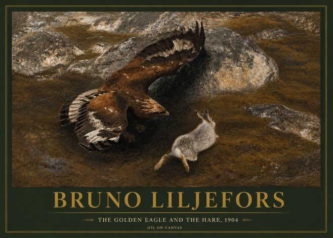 Bruno Liljefors The Golden Eagle and the Hare, 1904 No5 - Póster