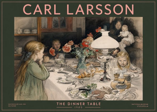 Carl Larsson The Dinner Table No3 - Póster