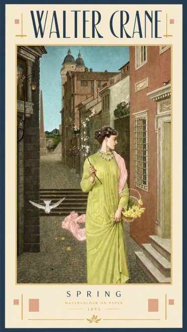 Walter Crane Spring No3 - Póster