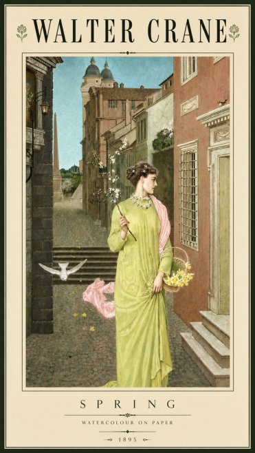 Walter Crane Spring No4 - Póster