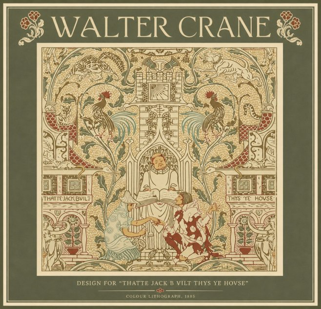 Walter Crane Design for "Thatte Jack B Vilt Thys Ye Hovse" No5 - Póster