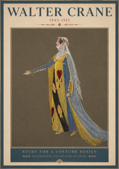 Walter Crane Study for a Costume Design No2 - Póster