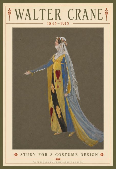 Walter Crane Study for a Costume Design No3 - Póster