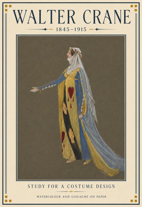 Walter Crane Study for a Costume Design No4 - Póster