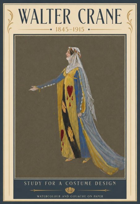 Walter Crane Study for a Costume Design No5 - Póster