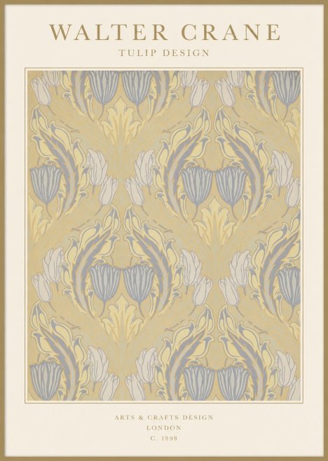 Walter Crane Tulip Design I No1 - Póster