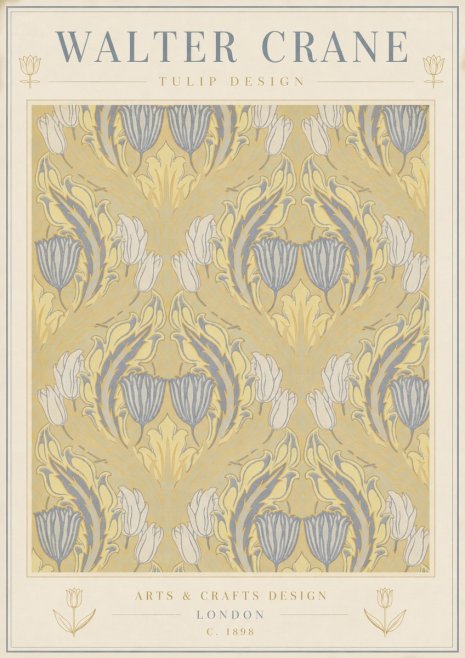 Walter Crane Tulip Design I No3 - Póster