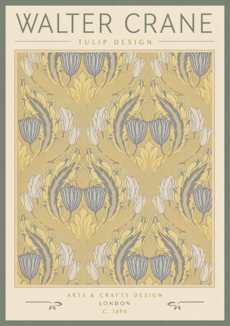 Walter Crane Tulip Design I No4 - Póster