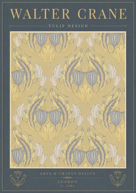 Walter Crane Tulip Design I No6 - Póster