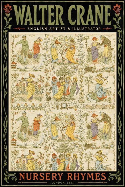 Walter Crane Nursery Rhymes No6 - Póster