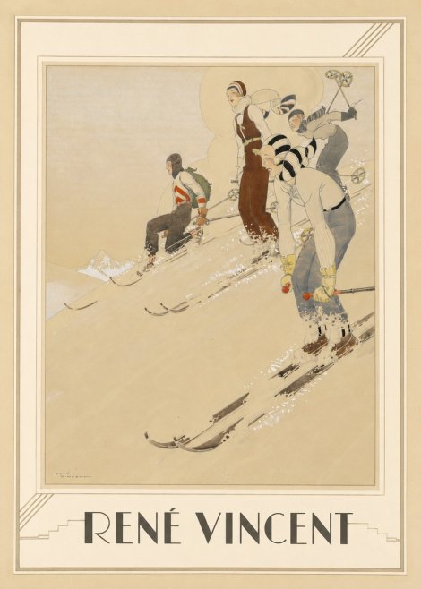René Vincent Skiers No1 - Póster
