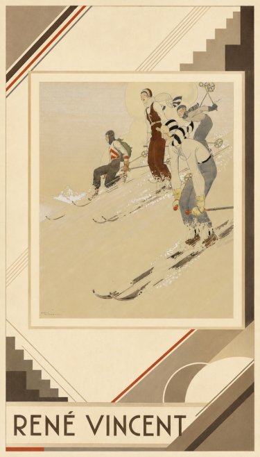 René Vincent Skiers No4 - Póster