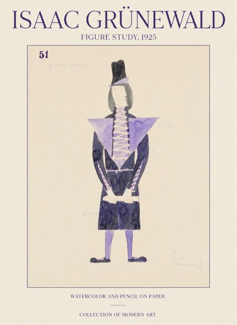 Isaac Grünewald Figure Study, 1925 No1 - Póster