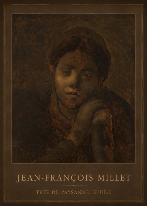 Jean-François Millet Tête De Paysanne, Étude No2 - Póster